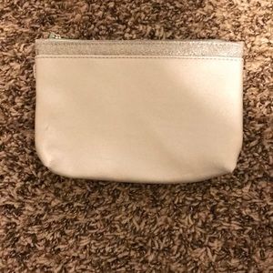 Silver makeup bag